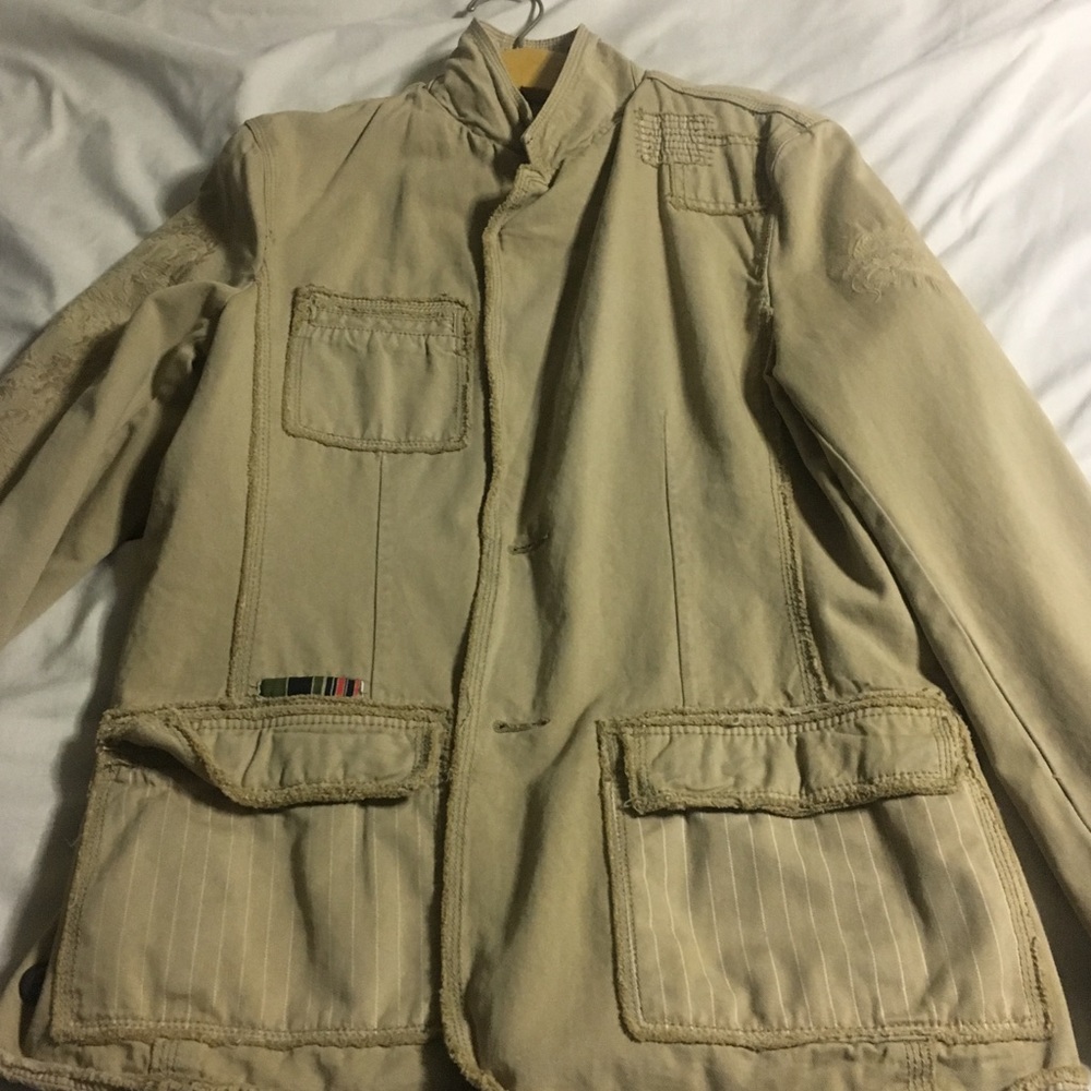 Triple five soul tan military jacket
